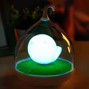 Signstek dimmbar Sensor Nachttischlampe Niedlich Vögelkäfig Nachtlicht USB aufladbar LED-Lampe mit USB-Ladekabel für Baby Kinder