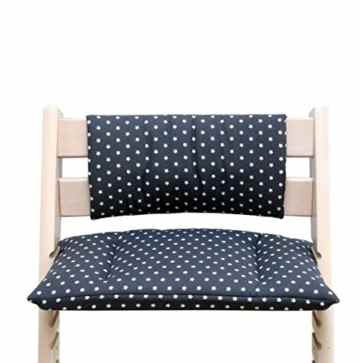 Sitzkissen Set Junior für Stokke Tripp Trapp Hochstuhl – Dunkelgrau Stern
