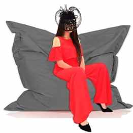 Sitzsack Sessel Riesensitzsack XXL 180 x 145 cm mit Füllung – für Kinder und erwachsene – In & Outdoor Sitzsäcke Kissen Sofa Hocker Sitzkissen Bodenkissen (ca. 180 x 145 cm, Anthrazit)