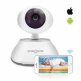 Smilehome HD 1080p Indoor WiFi Überwachungskamera, Drahtlose Video Babyphone IP Kamera mit IR-Nachtsicht, 2-Wege Audio und Smart Cloud P2P Verbindung zum Smartphone (weiß)