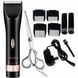 Sminiker Quiet Haarschneider für Akku Haarschneidegeräte für Erwachsene und Babys Professionelle Friseurscheren-Set mit 2 Akkus 4 Comb Guides und Schere
