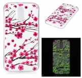 Soft TPU Handyhülle Motorola Moto G4 Hülle Silikon Tiere Muster [Blumen] Ultra Slim Schutzhülle Wasserdicht Stoßfest Tasche Case Back Cover [Glanz nachts]