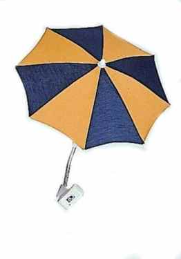 Sonnenschirm Dessin marineblau/gelb