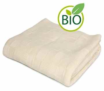 Sonnenstrick Babydecke / Kuscheldecke / Schmusedecke aus 100 % feinster Merino Schurwolle 80 x 80 cm