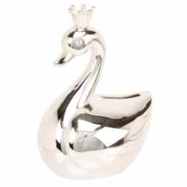 Sparschwein versilberter Schwan mit Krone
