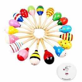 Starcrafter 2 Tlg. Maracas Kinder Handgefertigten Aus Holz Rasseln, Baby Musik Rasseln Shaker
