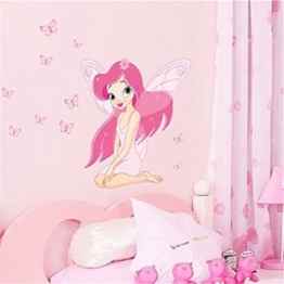 Stayeal Kinderzimmer Wandtattoo Wandsticker Rosa Meerjungfrau
