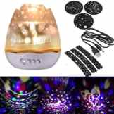 Sternenhimmel Projektor Sternenlicht Nachtlicht 360 Grad 4 Formen Romantische Nacht Lampe Tischlampe drehbar Sterne Projektionslampe für Haus, Schlafzimmer, Kinder Zimmer, Weihnachten, Hochzeit, Geburtstag, Party