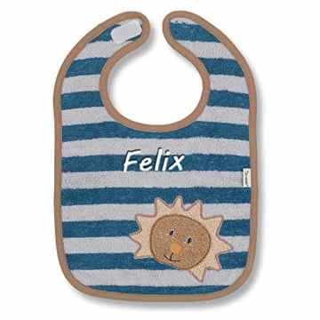 Sterntaler Lätzchen mit Namen bestickt Baby Geschenk zur Geburt Emmi Ella Hardy Edda Hanno Katharina Norbert Elvis Leo Emilie