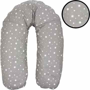 Stillkissen / Lagerungskissen / Seitenschläferkissen / Kissen im STERNEN-Design Baby Kind (160 cm)