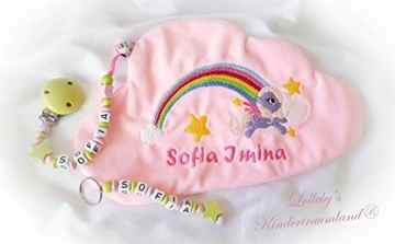 Stofftier Hase – mit NAMEN BESTICKT – Kuscheltier Baby Kinder Geschenk personalisiert mit Wunschnamen – Taufe