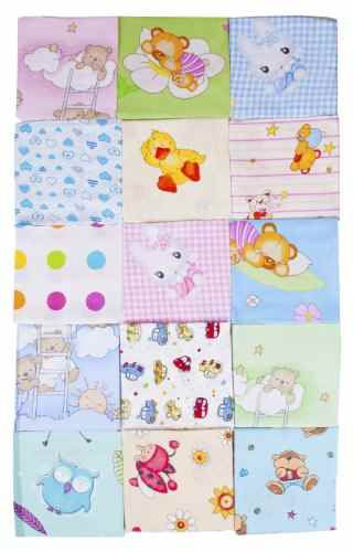 Stoffwindeln für Mädchen 7er Pack Mullwindeln, Schmusetücher bedruckt Spucktücher Neu Neue Design