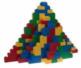 Strictly Briks Premium-Big Briks Blau, Grün, Rot, Gelb und Basic-Builder Set # 3-204 Stück Gebäude Brick Set – kompatibel mit allen gängigen Large Size Marken – große Pegs