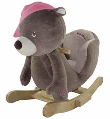 Sweety Toys 4836 Schaukeltier Schaukelpferd Bär Annie „Annie the rocking bear “ supersüss,sehr hochwertige Ausführung mit Funktion Lullaby Lied
