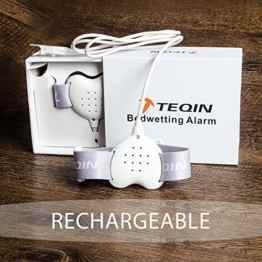 TEQIN Herzform Volles Feat – Ultimate Bedwetting Alarm Feuchtigkeitssensor mit Sound und Vibration Training Pot für Kinder Jungen Mädchen