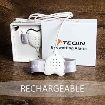 TEQIN Herzform Volles Feat – Ultimate Bedwetting Alarm Feuchtigkeitssensor mit Sound und Vibration Training Pot für Kinder Jungen Mädchen