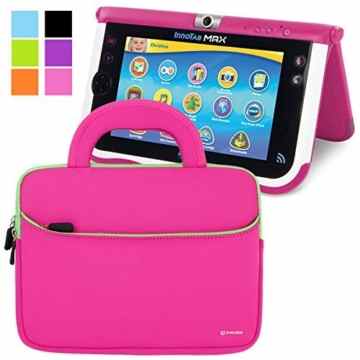 Tablet Schutzhülle, Evecase Neopren Tablet Schutzhülle mit Griff für Dragon Touch Lenovo Vtech Innotab und mehr Tablet bis 10 Zoll – Hot Pink