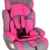 TecTake® Autokindersitz pink Gruppe I/II/III 9-36kg 1-12 Jahre + Extrapolster