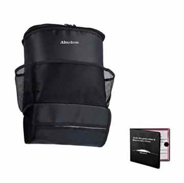 Tepoinn Neue Rücksitz-Organize Rücksitztasche, Sitzlehne Organizer mit Kühlung und Isolierung Funktion für Auto, SUV, Minivan, LKW und Jeep. Neue version Rücksitztasche und praktisches Hefter (Neue Set)