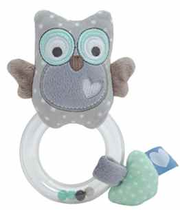 Tiamo CP3509 – Ring-Rassel Eule, Kleinkindplüsch