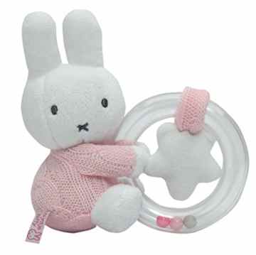 Tiamo Hase Miffy rosa Rassel Baby Ringrassel mit Plüschfigur