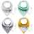 Tiaobug 4er Baby Dreieckstuch Lätzchen Halstuch Spucktuch Baumwolle Druckknöpfen Lätzchen Set mit Schnullerband für Baby Jungen und Mädchen