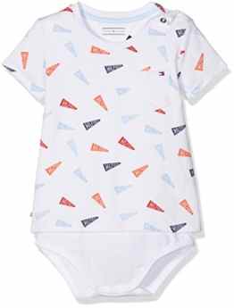 Tommy Hilfiger Unisex Baby Body Kn0kn00594, Weiß (Classic White), 80