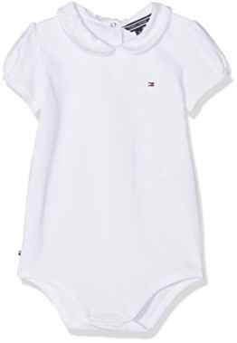 Tommy Hilfiger Unisex Baby Body Kn0kn00620, Weiß (Classic White), 80