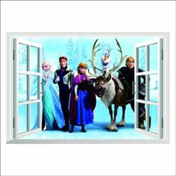 Topro Disneys Die Eiskönigin – Völlig unverfroren 3D-Wandtattoo, Elsa Anna Olaf Kristoff Sven Hans