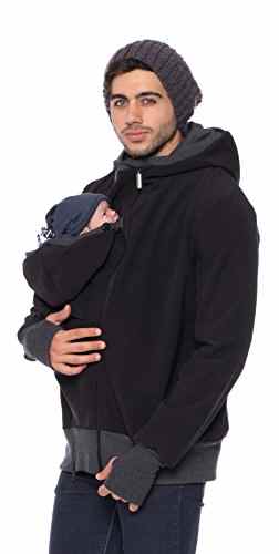 Tragejacke für Papa + Baby, Bauch/Rücken, Softshell „Protectis“