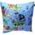 TryPinky® Kissenhülle Kissenbezug „Piraten Hellblau Grün“ 40 X 40 cm Kissen für Kinder Pirat Schiff Jungen 100 % Baumwolle Kinderzierkissen Jungen Abenteuer Schiff Bär Tiger