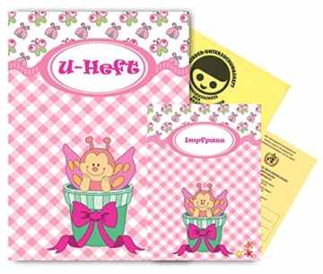 U-Heft Hülle incl. Impfpass Hülle – Schmetterling Motiv 8 – personalisierbar mit Namen