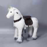 UFREE HORSE 36“ Medium fahrendes Schaukelpferd, Kuscheltier, Pony auf Rollen, Geburtstagsgeschenk für Kinder 3-9