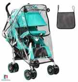 Universal Kinderwagen Regenschutz, Regencover, Regenhaube, Regenhülle, Regenverdeck mit Reißverschluss Öffnung & Sichtfenster