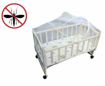 Universal Mückennetz für den Kinderwagen, Kinderbett, Reisebett, weiß