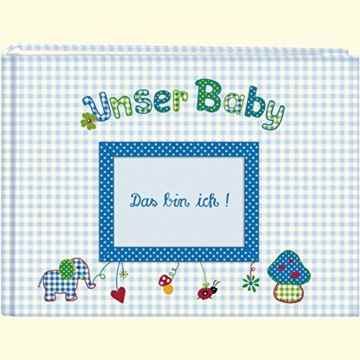 Unser Baby (hellblau): Großes Stoff-Fotoalbum (Große Fotoalben)