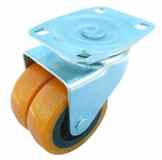 Ustar Double Wheel Puff Castor Platte Set von 4 HDPE 1322-lb Tragfähigkeit