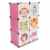 VENKON – Kinderzimmer Steckschrank DYI Steckregal System Regalschrank: 6-Module-Set, rosa