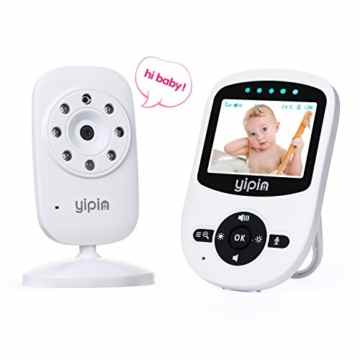 Video Babyphone YIPIN Wireless Baby Monitor Kamera mit Nachtsicht Temperatursensor und Gegensprechfunktion EU Plug, Smart Eco Mode 2.4 zoll
