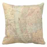 Vintage Map Of Budapest Hungary 1884 Pillow Case