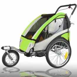 Vollgefederter Kinderfahrradanhänger mit Joggerfunktion Fahrradanhänger Exclusiv 504S-02