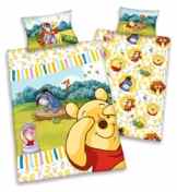 WINNIE THE POOH BABY FLANELL BETTWÄSCHE 40×60 100x135cm, 100% Baumwolle, neu von Herding