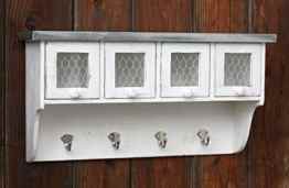 Wandregal ‚Smina‘ aus Holz im Shabby Landhausstil Regal weiß