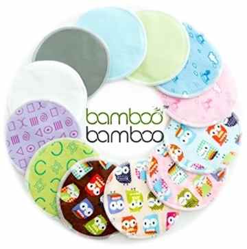 Waschbar natur Bambus, Pads 8 Stück mit frei Wäschesack