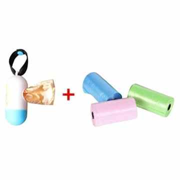 Webeauty® Windelbeutel-Spender mit 60 Counts Nachfüllbeuteln Mai Farben Vary