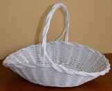 Weidenkorb Geschenkkorb Dekorationskorb Weide Behälter aus Weide verschiedene Varianten (KPR076 – Obstkorb Nummer 6, weiß gemalt)