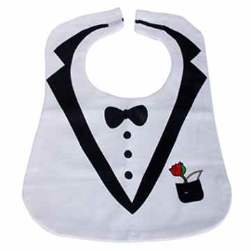 Weiß Niedliche Tuxedo Kleinkind Baby Lätzchen Fütterung