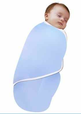 Wickeldecke für Babies, 100 % Baumwolle, in Blau Pucktücher 0-3 Monate