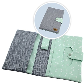 Wickeltasche Windeltasche für unterwegs Farbe: mint ❤ SmukkeDesign NEU