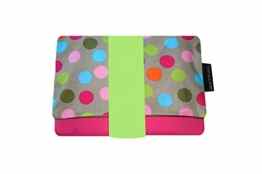 Wickeltasche mit integrierter Wickelunterlage, Windeltasche, Babytasche, Wickelunterlage, Wickelauflage, Unterlage zum Wickeln, „Dots Green“ by Graf Stechele